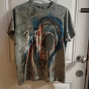 2/$10 Vintage Liquid Blue Pink Floyd Gray Tie-Dye Tee Size Medium
